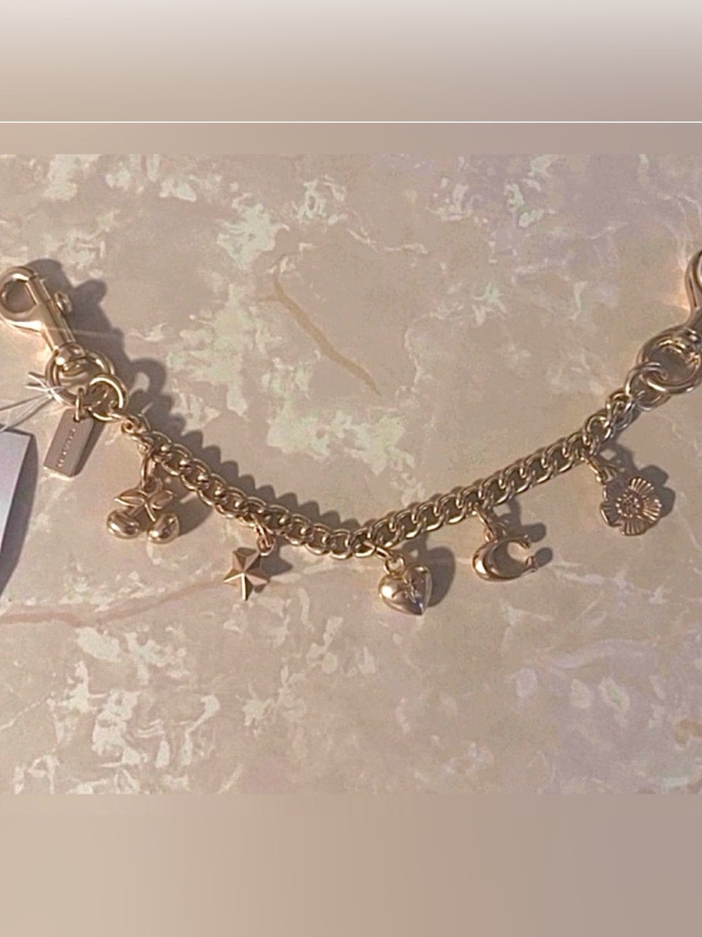 Coach Gold Charm Strap with Charms (11inches) - Picture 1 of 2